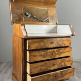 Walnut toilet commode, 19th century