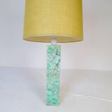 Mid-century green marble table lamp by Bergbom, Sweden, 1960s.