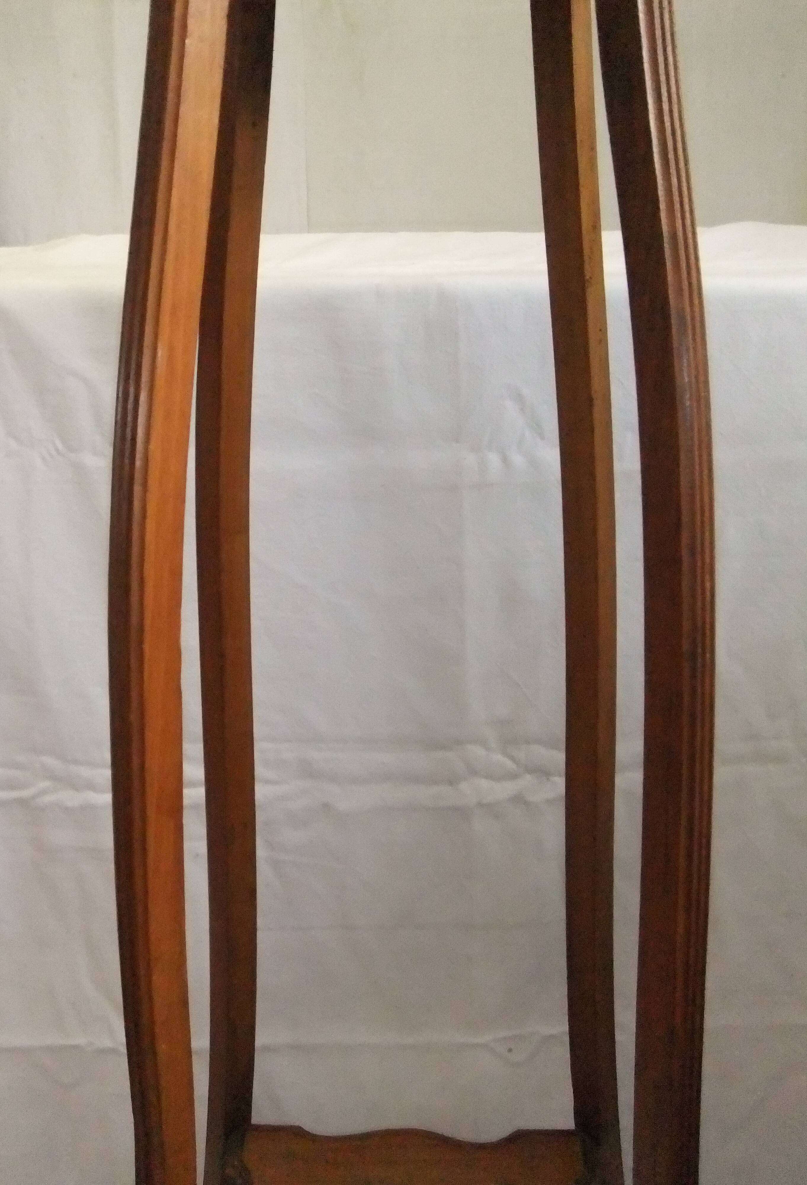 Wooden side table, pedestal console, 110 cm, plant stand, statue, sculpture