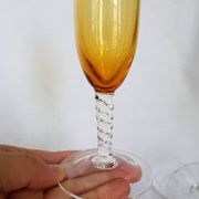 4 multicoloured champagne flutes