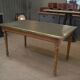 Oak and brass dining table Banque de France 1900