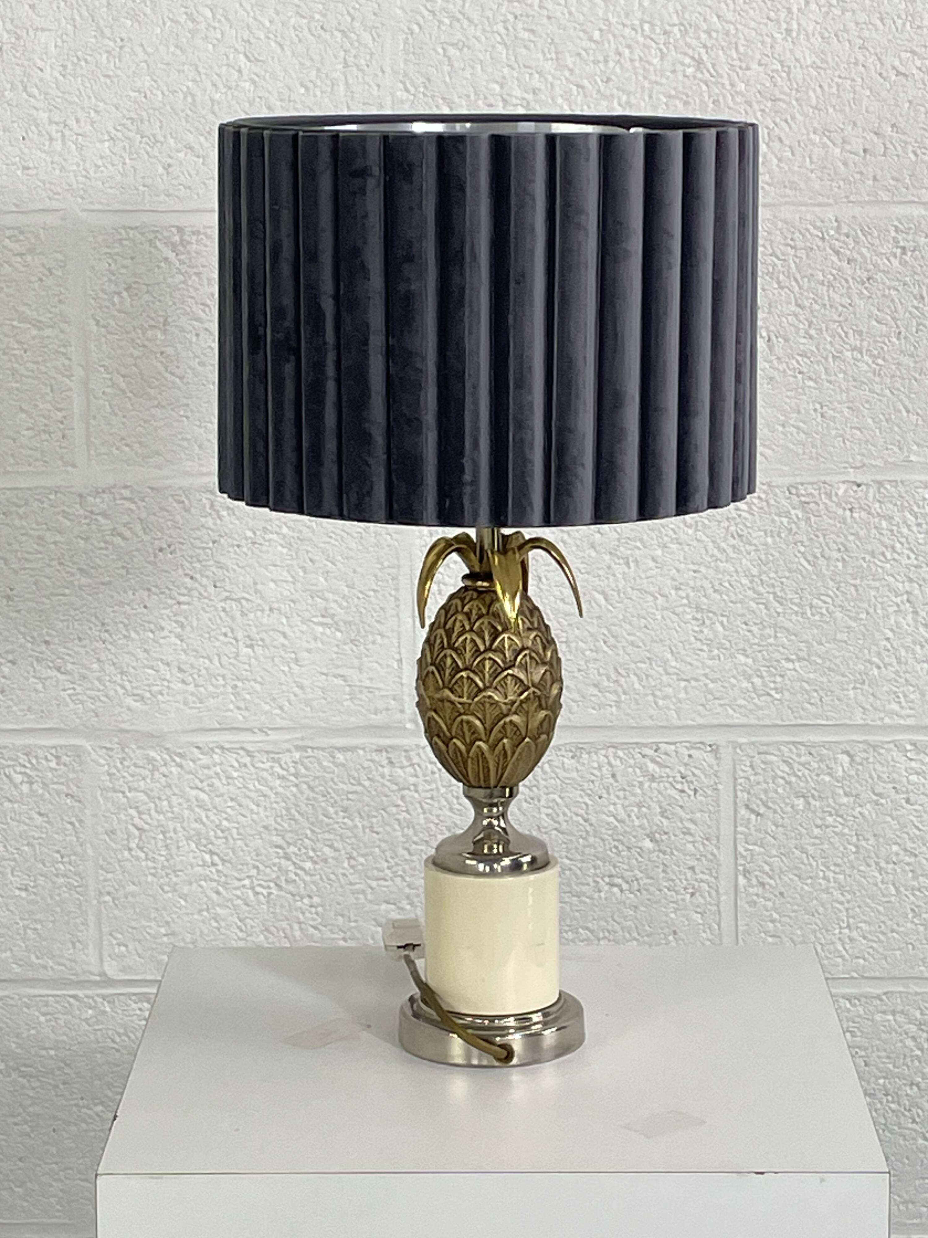 Vintage brass pineapple lamp