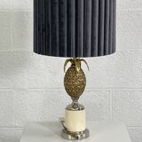 Lampe ananas en laiton vintage