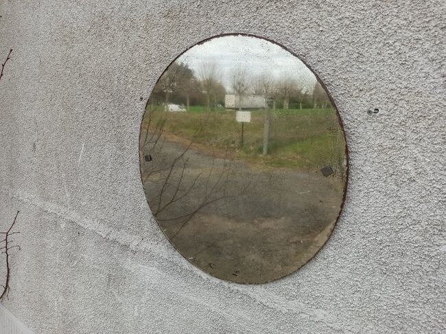Old round mirror