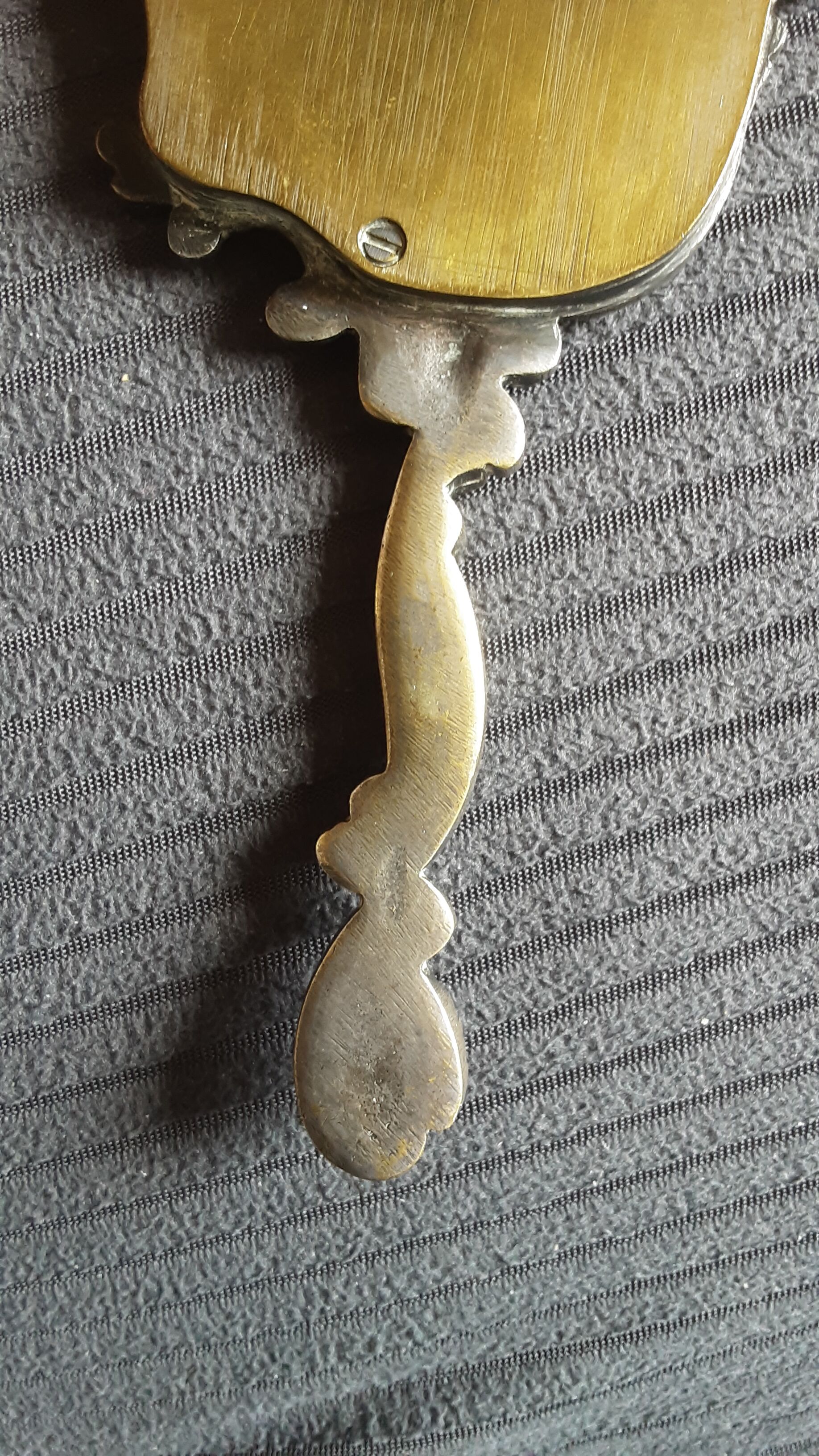 Bronze antique hand mirror