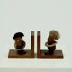 Danish Design Optimist and Pessimist Book Ends by Hans Bolling 1960s