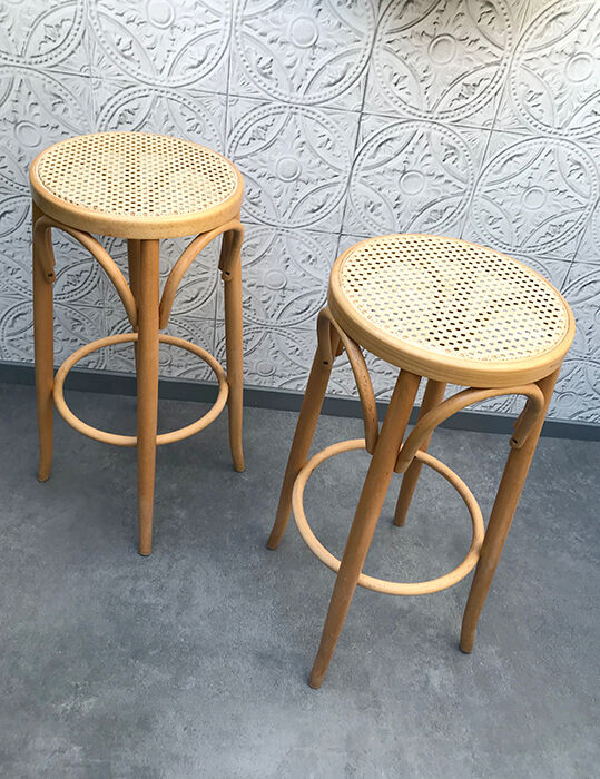 Cane bar stool