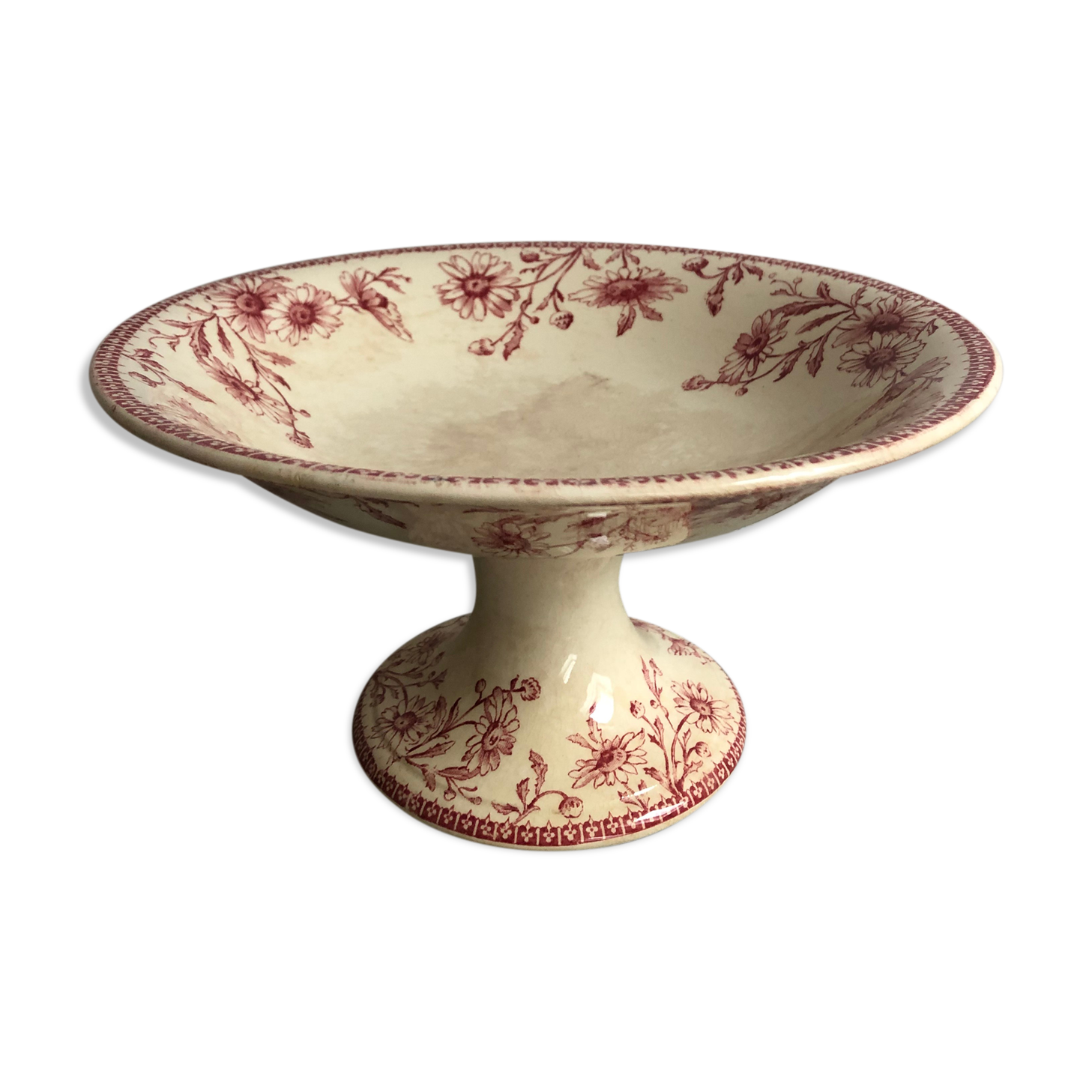 Compotier 19th Iron Land Model Valencia Porcelain Opaque by Gien