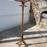 Baumann bistro style 1960s curved wood swivel parrot coat rack
