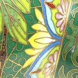 Pair of Asian enamel cloisonné vases