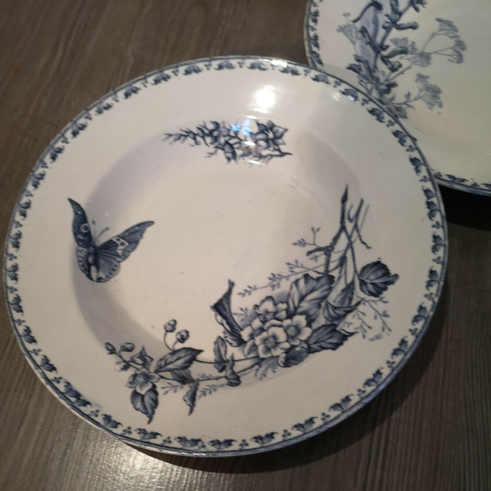 Series 6 hollow plates Sarreguemines model Carmen