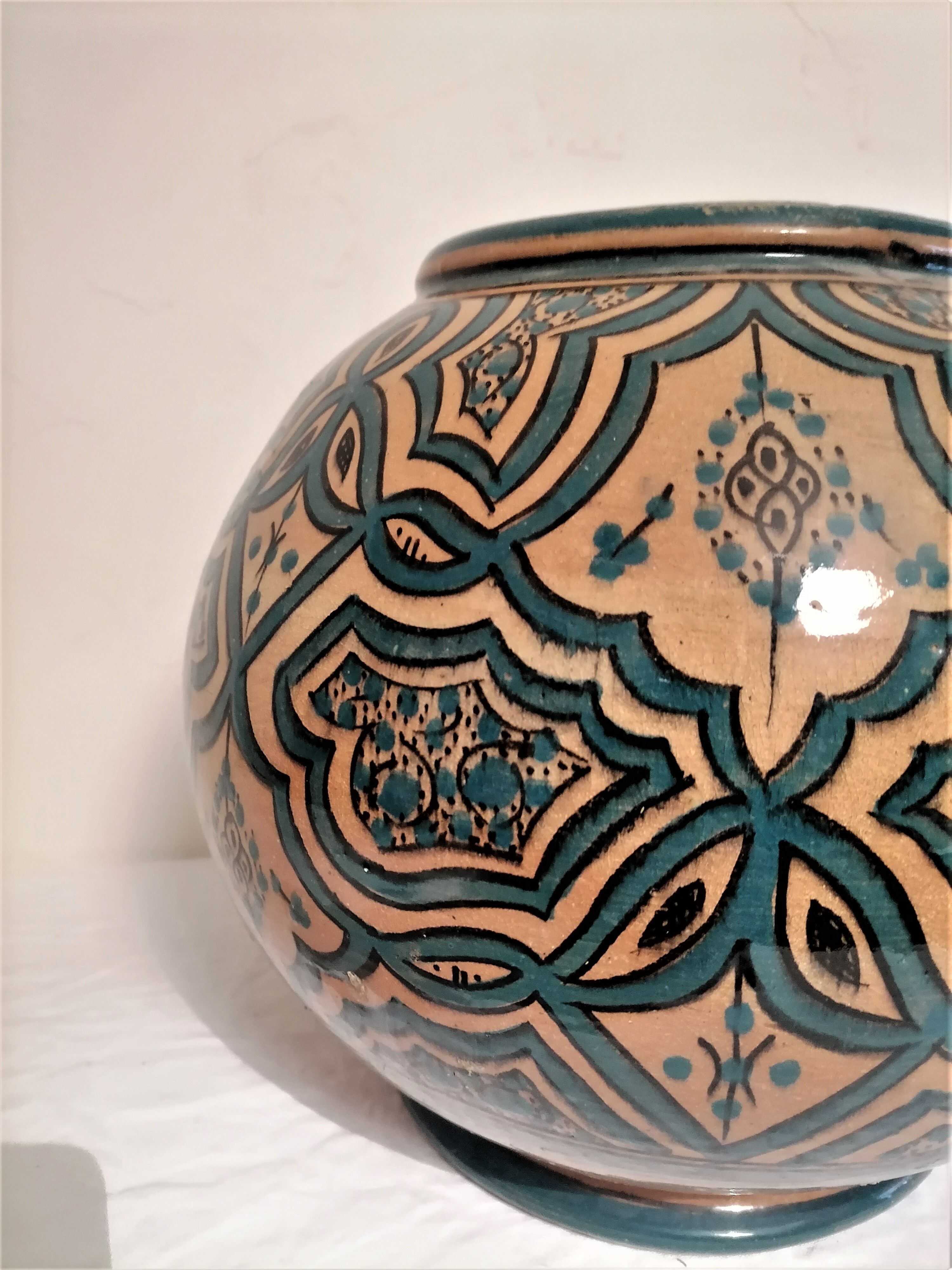 Moroccan oriental ball vase, year 40 - 50s
