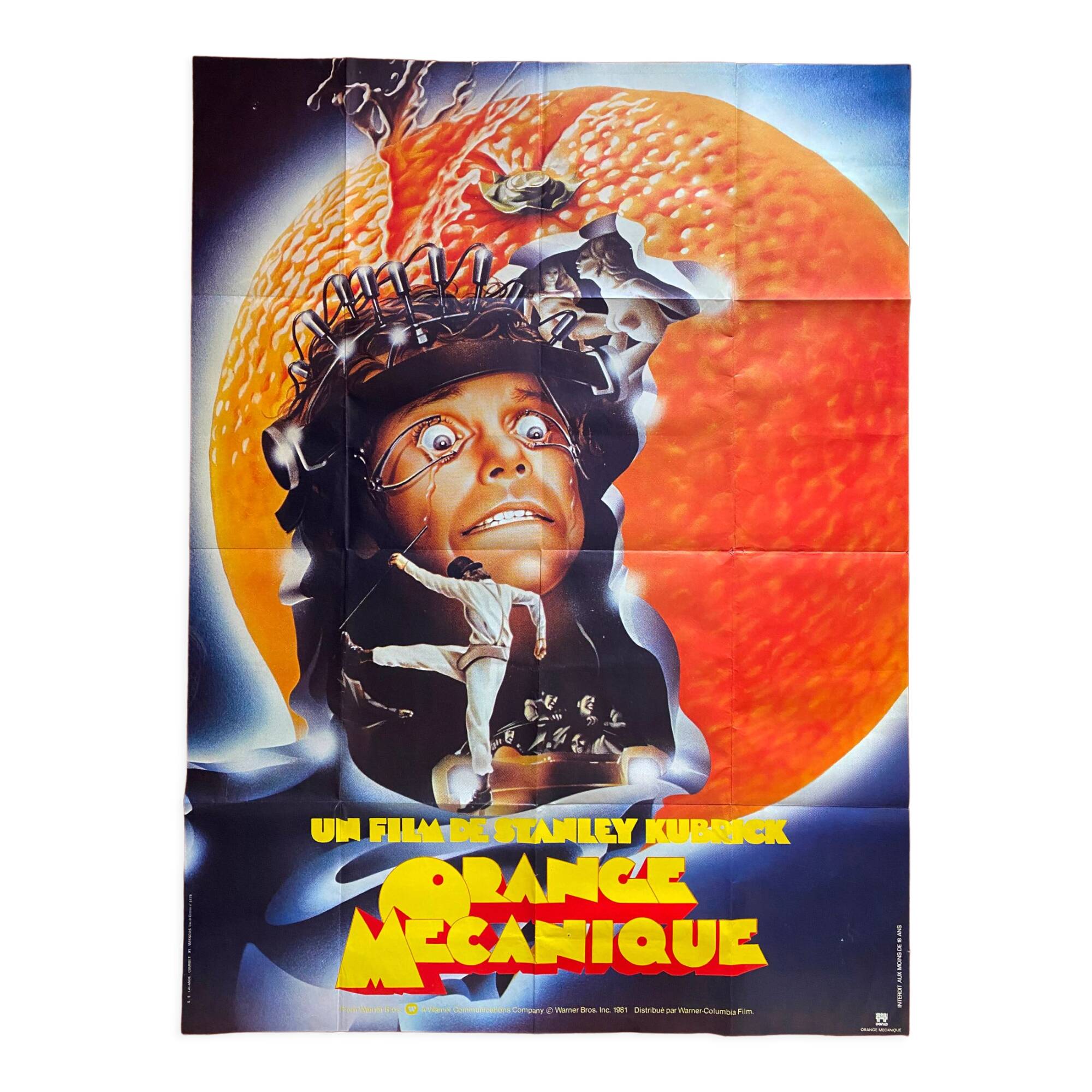 Cinema poster "A Clockwork Orange" Stanley Kubrick 120x160cm 1982