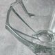 Thick engraved glass bowl, Slovakia Art Deco style