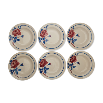 6 assiettes creuses Chantal KG Luneville n°3