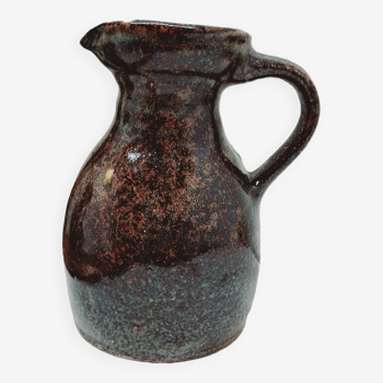 Glazed stoneware pitcher