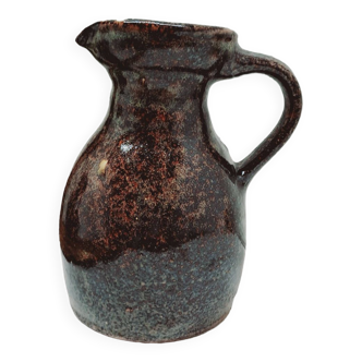 Glazed stoneware pitcher