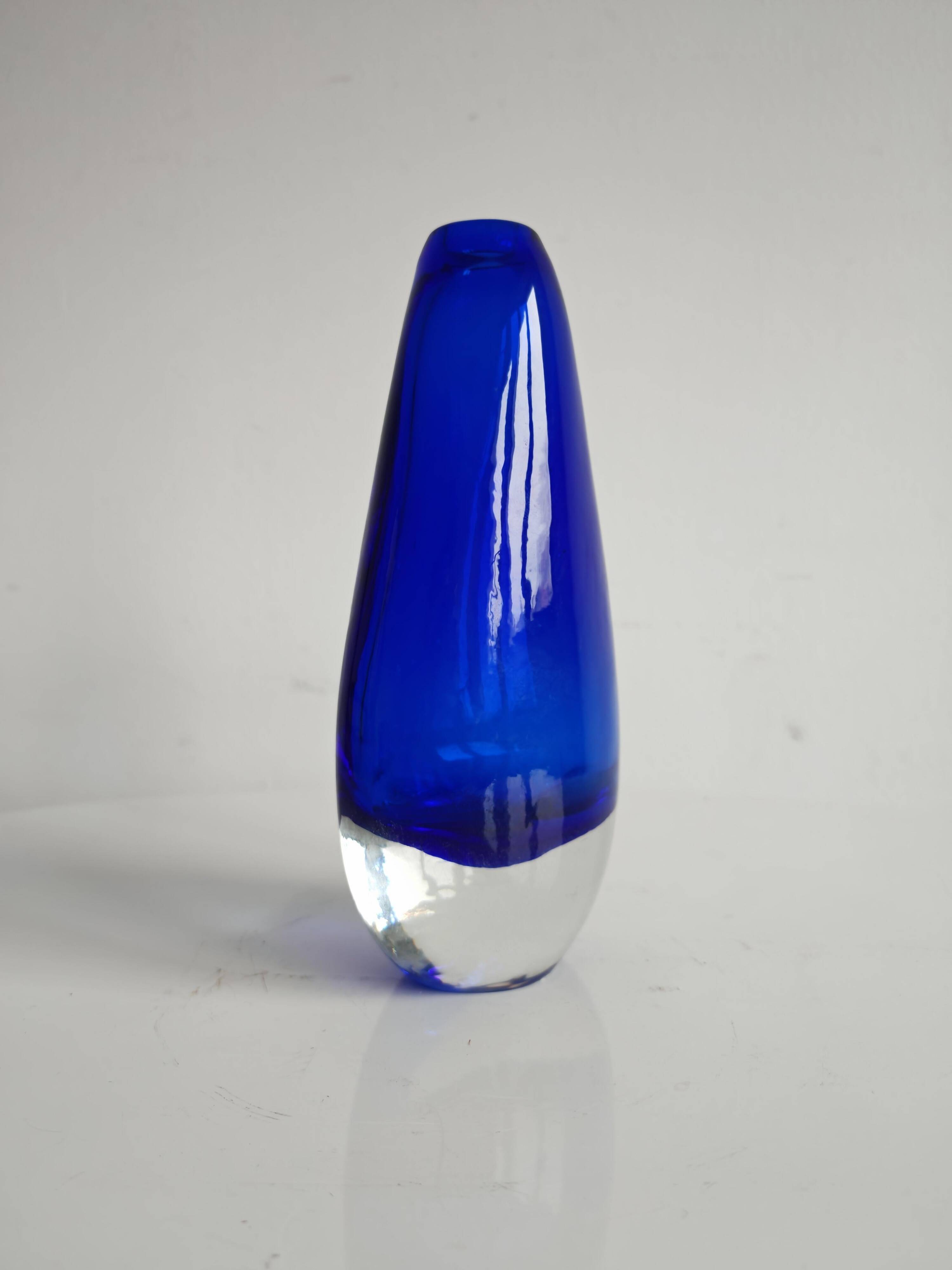 Murano glass vase Sommerso Mid Century Modern 1970s