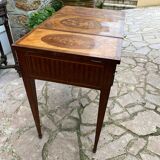 Old dressing table in inlaid wood