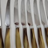 Set of 12 horn handle knives