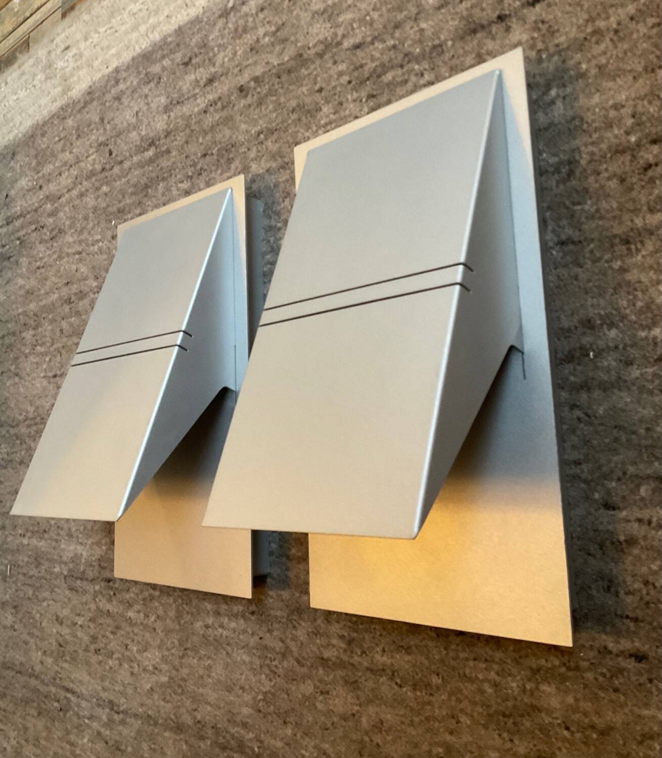 Pair of designer wall lights from the 80s-90s