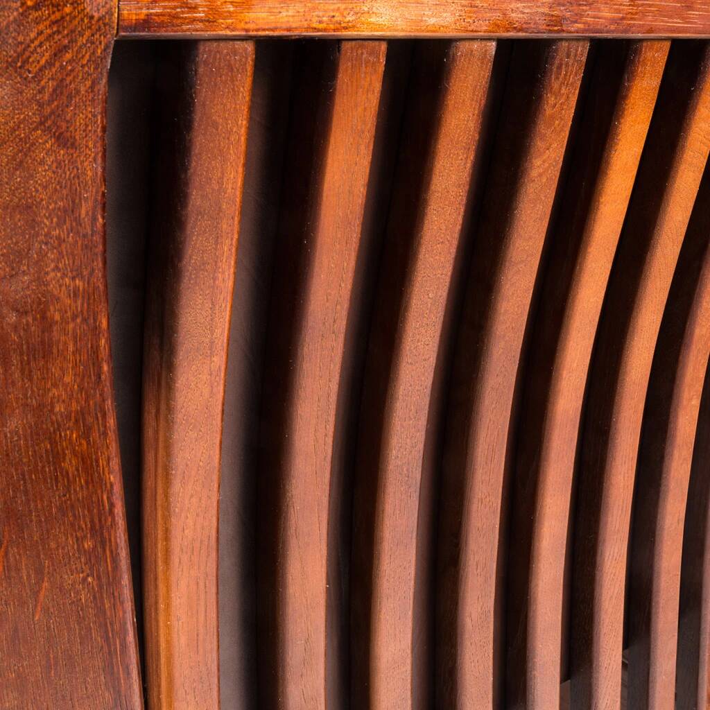 Wooden armchair with leather upholstery by Zbyněk Hřivnáč