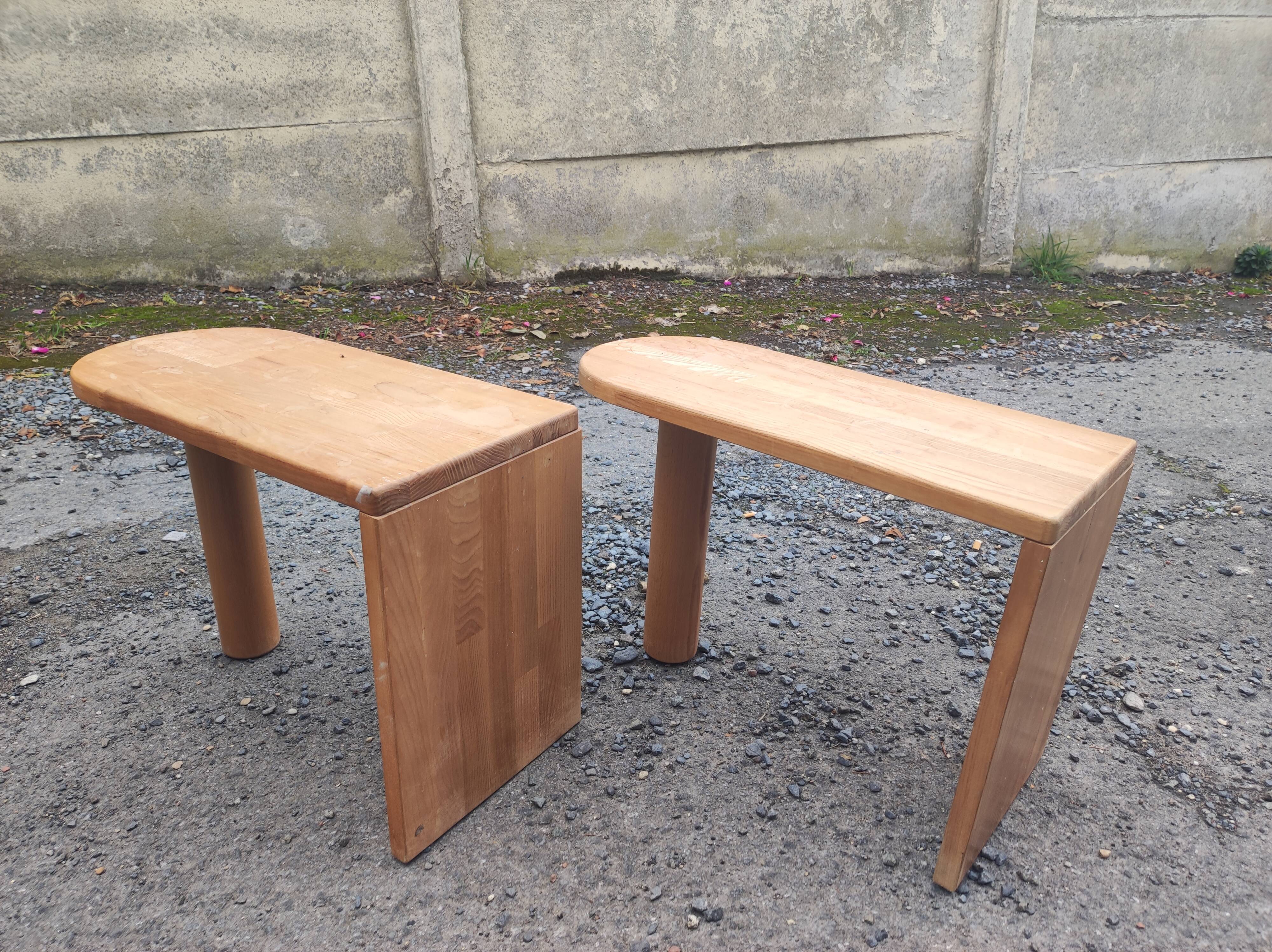 Bench table end of sofa wood Scandinavian design