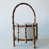 Bamboo and glass lamp