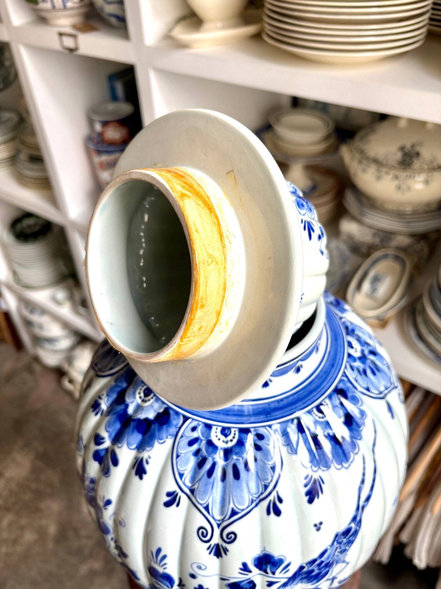 Royal Delft ginger jar in blue Dutch earthenware