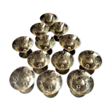 Set of 11 champagne cups in st-louis-cut crystal tabletop art
