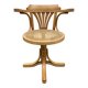 Vintage Thonet style swivel office chair – bent wood & cane