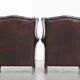 Comfortable and very beautiful set of 2 cow leather wingback armchairs in English style