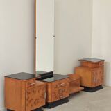 Jindrich Halabala dressing table and bedside tables for Up Zavody 1950