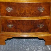 Nightstands in Walnut Burl with Drawers, Set of 2