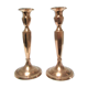 pair of candle holders solid brass gilded neo classic vintage style