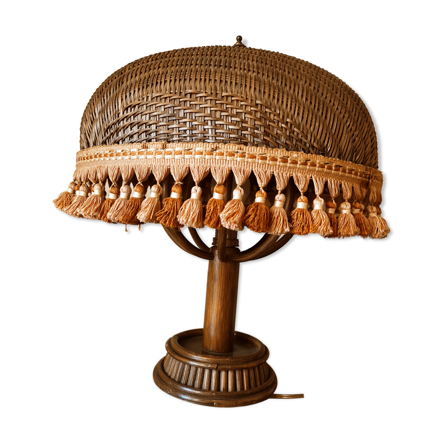 Bohemian rattan lamp