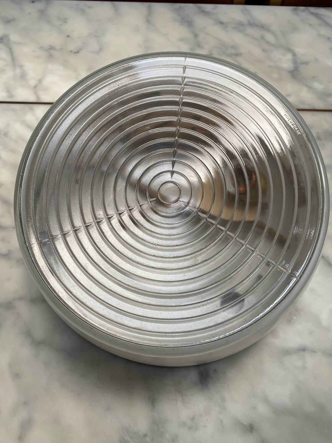 Plafonnier applique vintage verte opalin Holophane