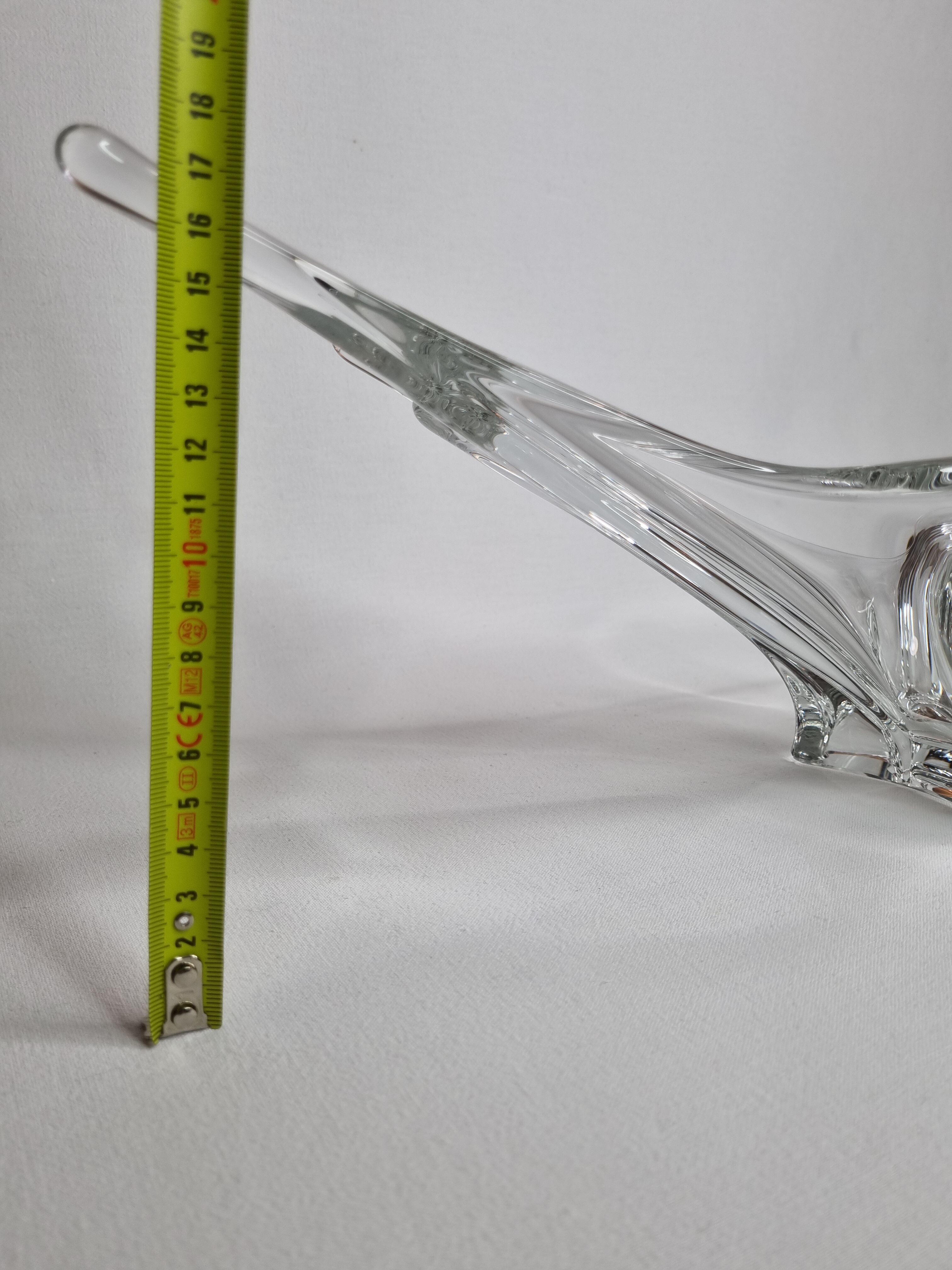 Vintage asymmetrical "Splash" crystal cup, 65 cm