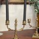 Pair of candle holders in gilded bronze nineteenth century