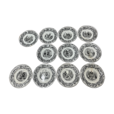 Set of 11 plates Creil Montereau LM & Cie