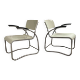 Bauhaus style arm chairs, easy chairs, Auping, The Netherlands, 1930s