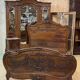 Louis XV style bed in walnut from the 1900s