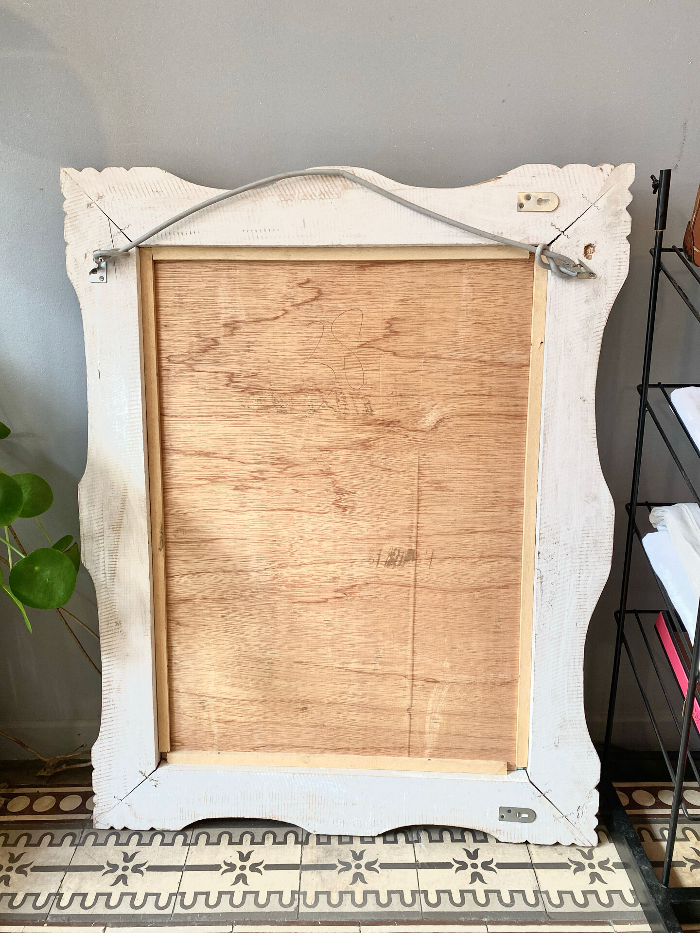 Large gilded wooden mirror