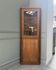Vintage glass corner unit in oak (renovated)