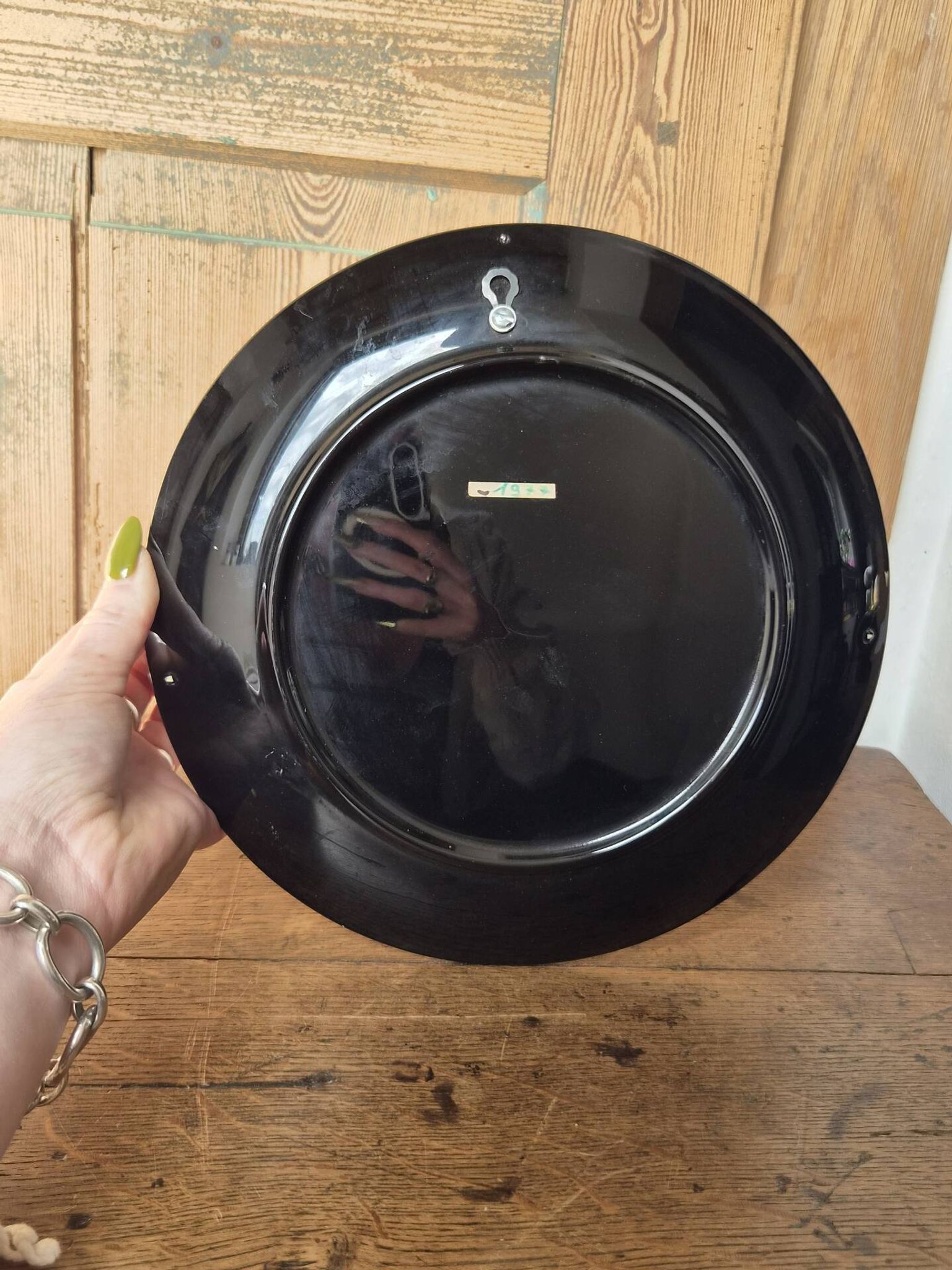 Unusual vintage wall plate seafood curiosity cabinet