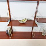 Danish Shelving System Bookcase in Teak & Brass, 1960's