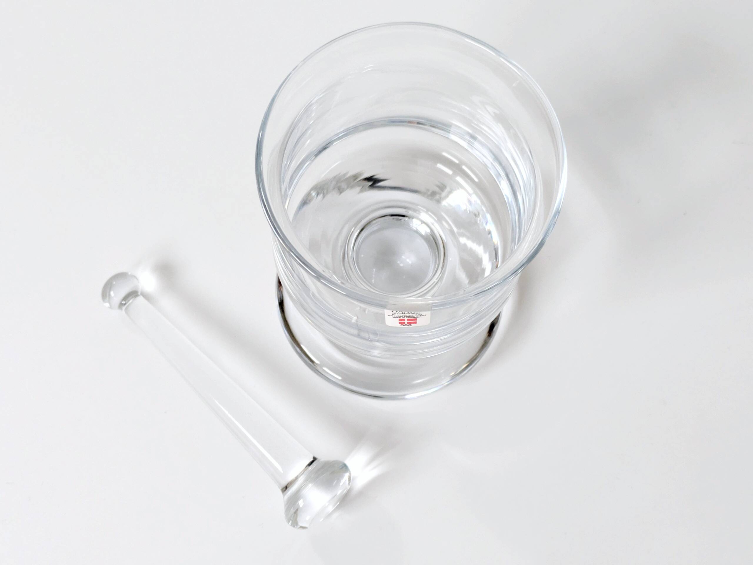 4 verres à grog et mélangeurs, Holmegaard années 70