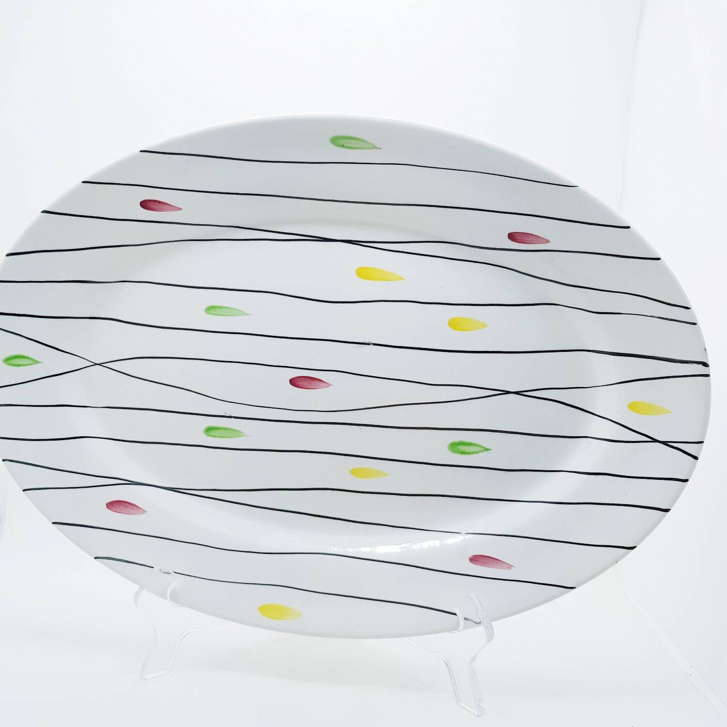 Mid century hand painted platter