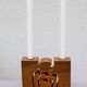 Scandinavian Modern Candle Holder in Wood by Gunnar Kanevad, Sweden, Organic Shape
