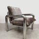 HKliving chrome armchair lounge chair 'velvet brown'